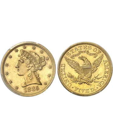 Gouden munt 5 dollar VS - Op voorraad bij VIRTU LUXURY.