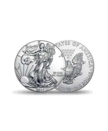 Zilveren SILVER EAGLE munt beschikbaar bij VIRTU LUXURY
