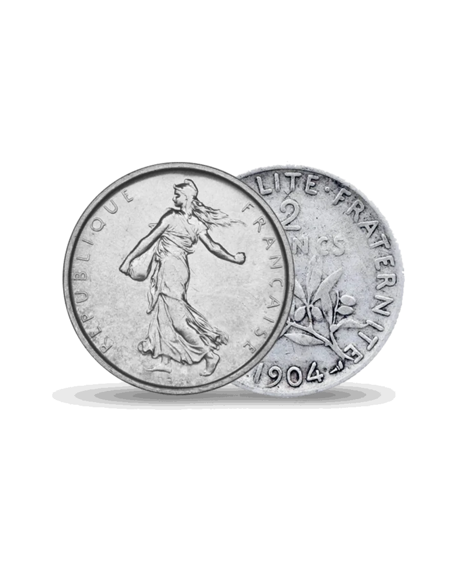 2 franken munt SEMEUSE Zilver beschikbaar bij VIRTU LUXURY