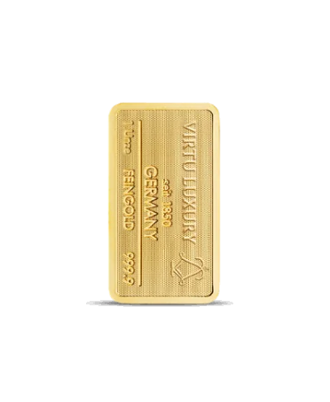 goudbaar van 1 ounce (31,10 gram) van 24K zuiver goud te koop en verkrijgbaar bij VIRTU LUXURY