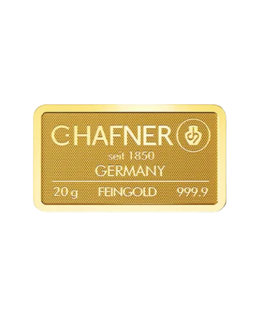 C.HAFNER 20 gram goudbaar puur goud 24K bij VIRTU LUXURY