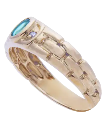 emerald brick ring in 18K yellow gold available at virtu luxury