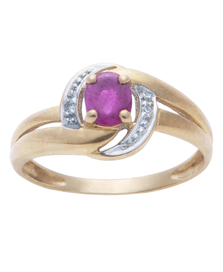 18K YELLOW GOLD RING SET WITH CENTRAL RUBY AVAILABLE AT VIRTU LUXURY 18K YELLOW GOLD RING SET WITH CENTRAL RUBY AVAILABLE AT VIRTU LUXURY