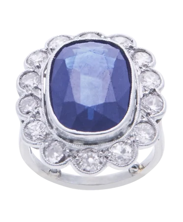 SHINY MARGUERITE ring in 18 carat white gold. Available at VIRTU LUXURY.