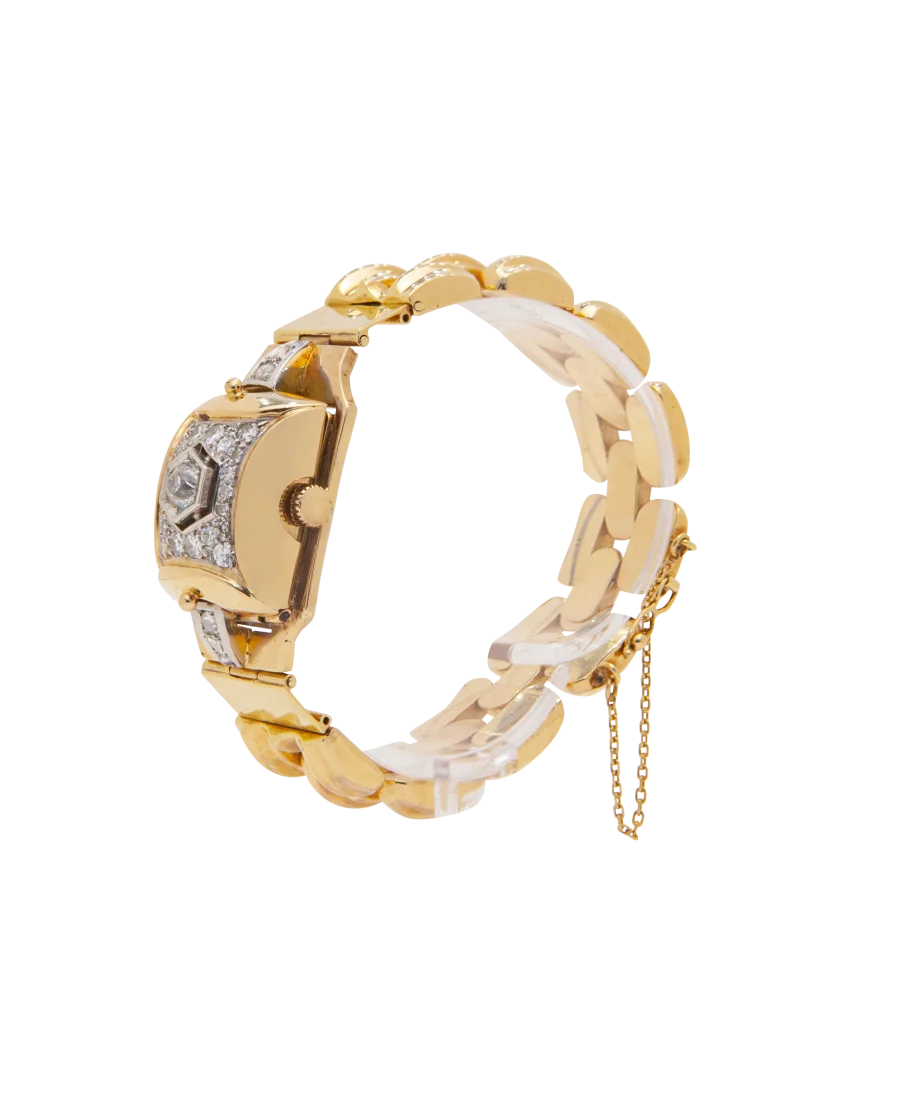 LA MERVEILLEUSE horloge in 18 Karaat geelgoud. Verkrijgbaar bij VIRTU LUXURY.
