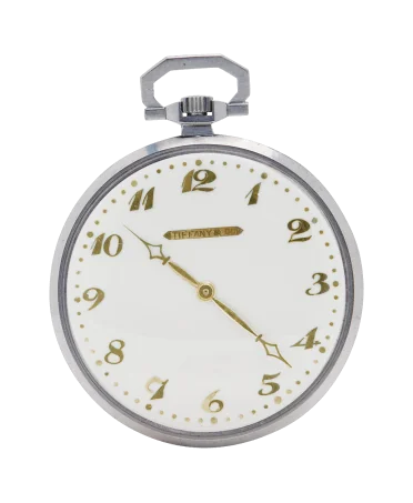 Platina zakhorloge met diamanten. Verkrijgbaar bij VIRTU LUXURY.