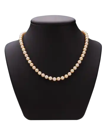 CHOKER NECKLACE - white PEARL necklace 18-carat gold clasp - LUXURY NECKLACE - AA+ QUALITY