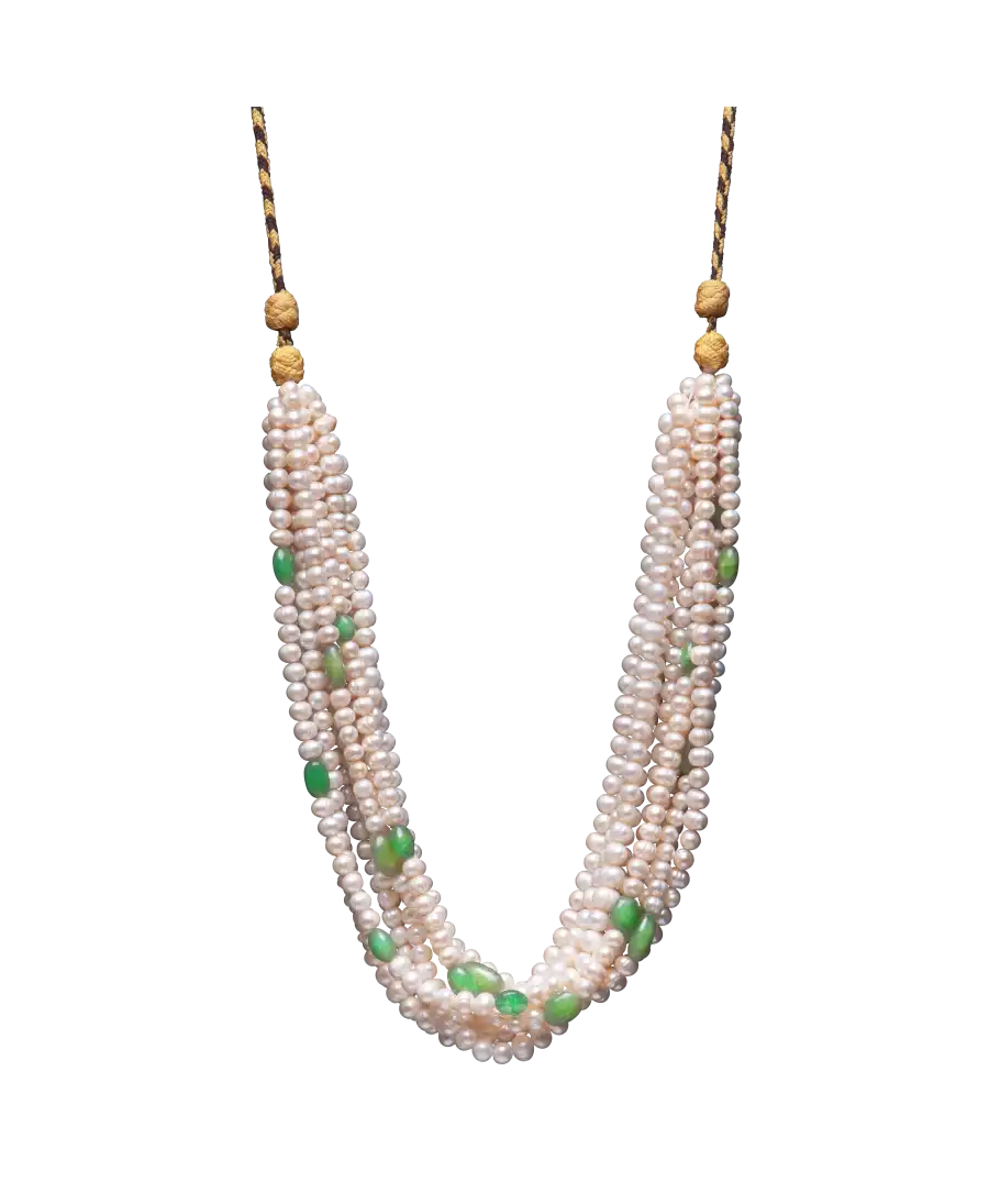 Collier Perle Rare - long collier - émeraudes - cerclée - imposant Collier Perle Rare - long collier - émeraudes - cerclée - imposant