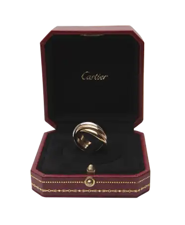 KLASSIEKE TRINITY RING - Huis Cartier - 3 soorten goud - luxe - unisex - Verkrijgbaar bij VIRTU LUXURY