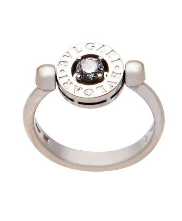 Bulgari solitair ring - Luxe ring - Ring met diamant - Witgouden ring - VIRTU LUXURY