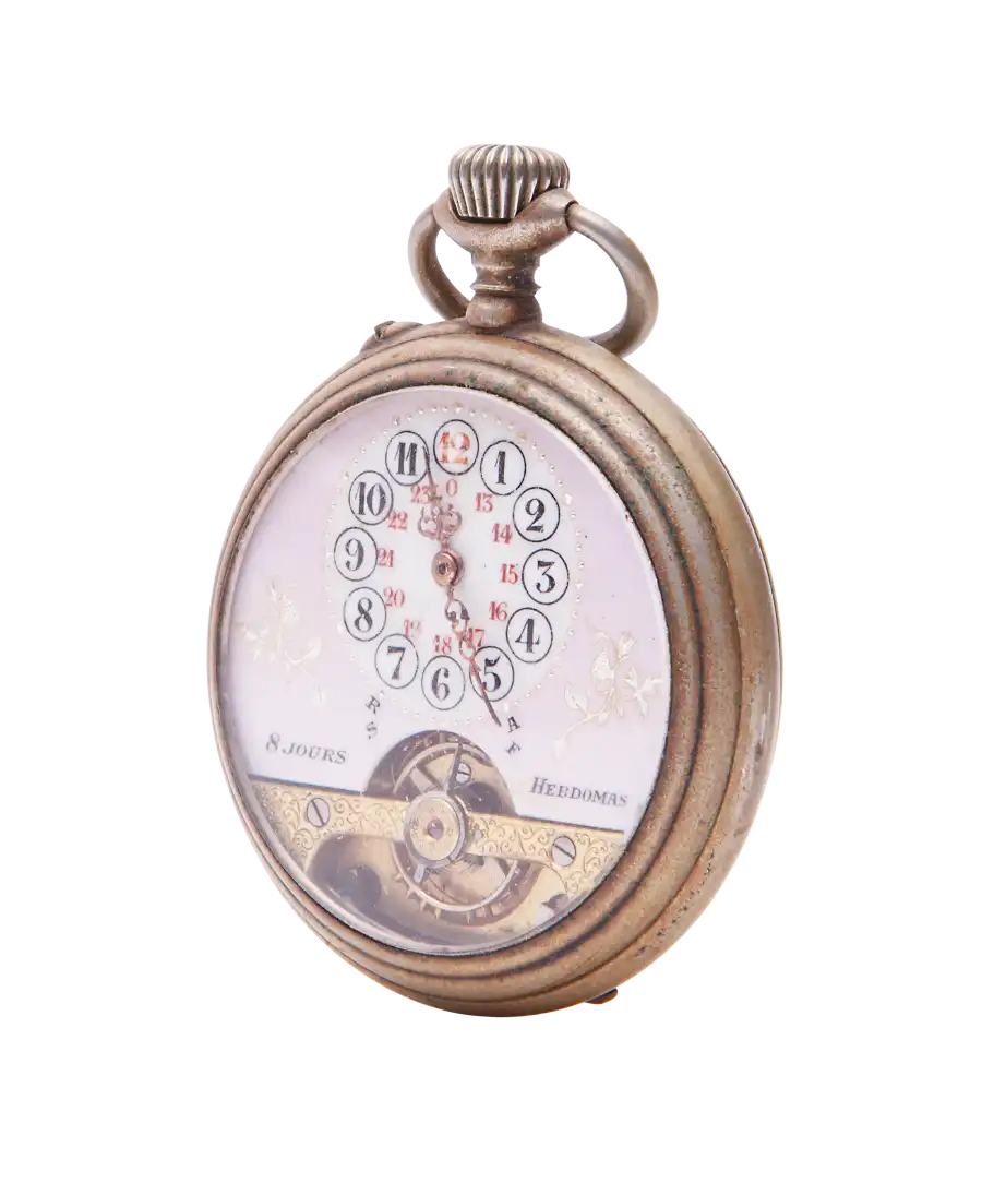 Gousset Hebdomas 8 Jours de la marque d'horlogerie BREGUET. Disponible chez VIRTU LUXURY. Gousset Hebdomas 8 Jours de la marque d'horlogerie BREGUET. Disponible chez VIRTU LUXURY.
