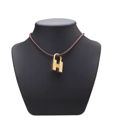 H 2000 Ketting - merk Hermès - hangslot van geel goud - haaksluiting van geel goud