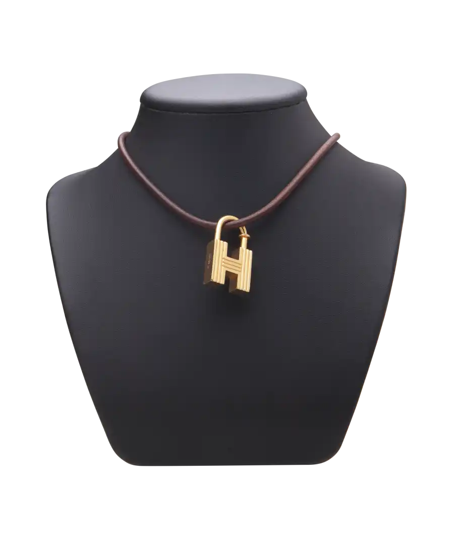 H 2000 Ketting - merk Hermès - hangslot van geel goud - haaksluiting van geel goud