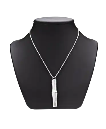 Bamboo Necklace - Gucci Bamboo Necklace - Silver Necklace - Shiny Gucci Silver Necklace
