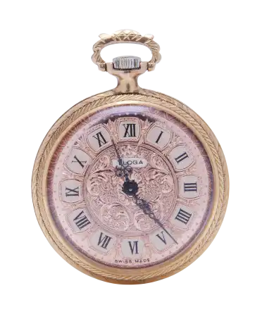 Zakhorloge van horlogehuis Eloga in 18 K roségoud. Verkrijgbaar bij VIRTU LUXURY.