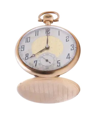 Zakhorloge met handmatige opwinding. Verkrijgbaar bij VIRTU LUXURY.