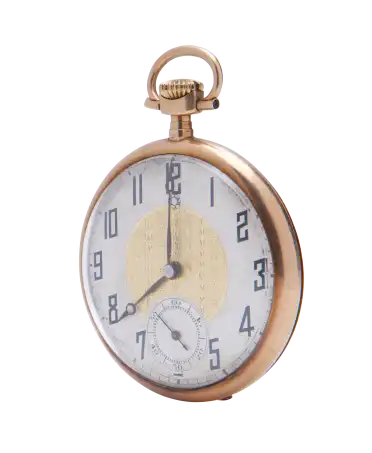 horloge met een retro gele stijl. Verkrijgbaar bij VIRTU LUXURY.