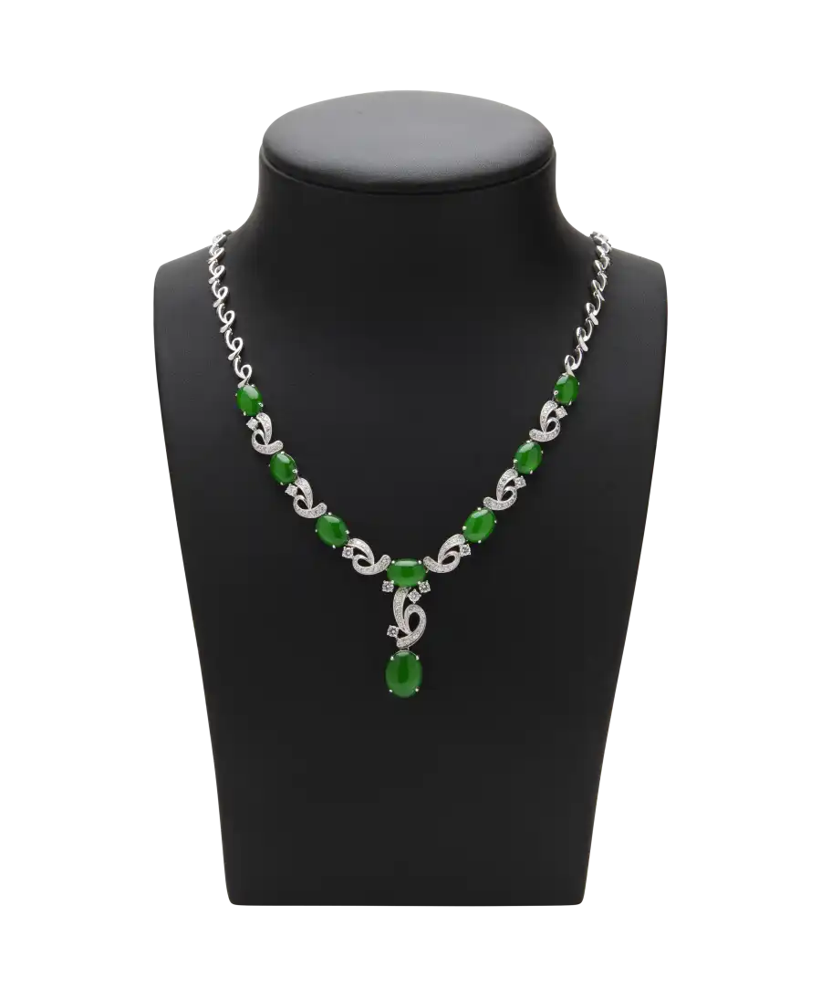 MERVEILLE DE CHINE ketting in 18 karaat witgoud. Verkrijgbaar bij VIRTU LUXURY.