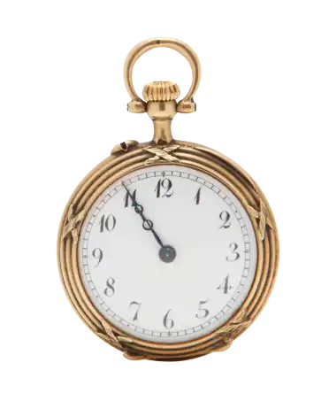 Delicatesse Horloge in 18 Karaat geel goud Art nouveau. Horlogerie verkrijgbaar bij VIRTU LUXURY.