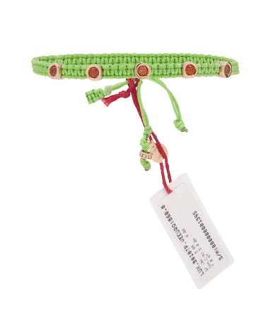 PIPPO PEREZ armband van gevlochten materiaal en geelgoud bij VIRTU LUXURY.