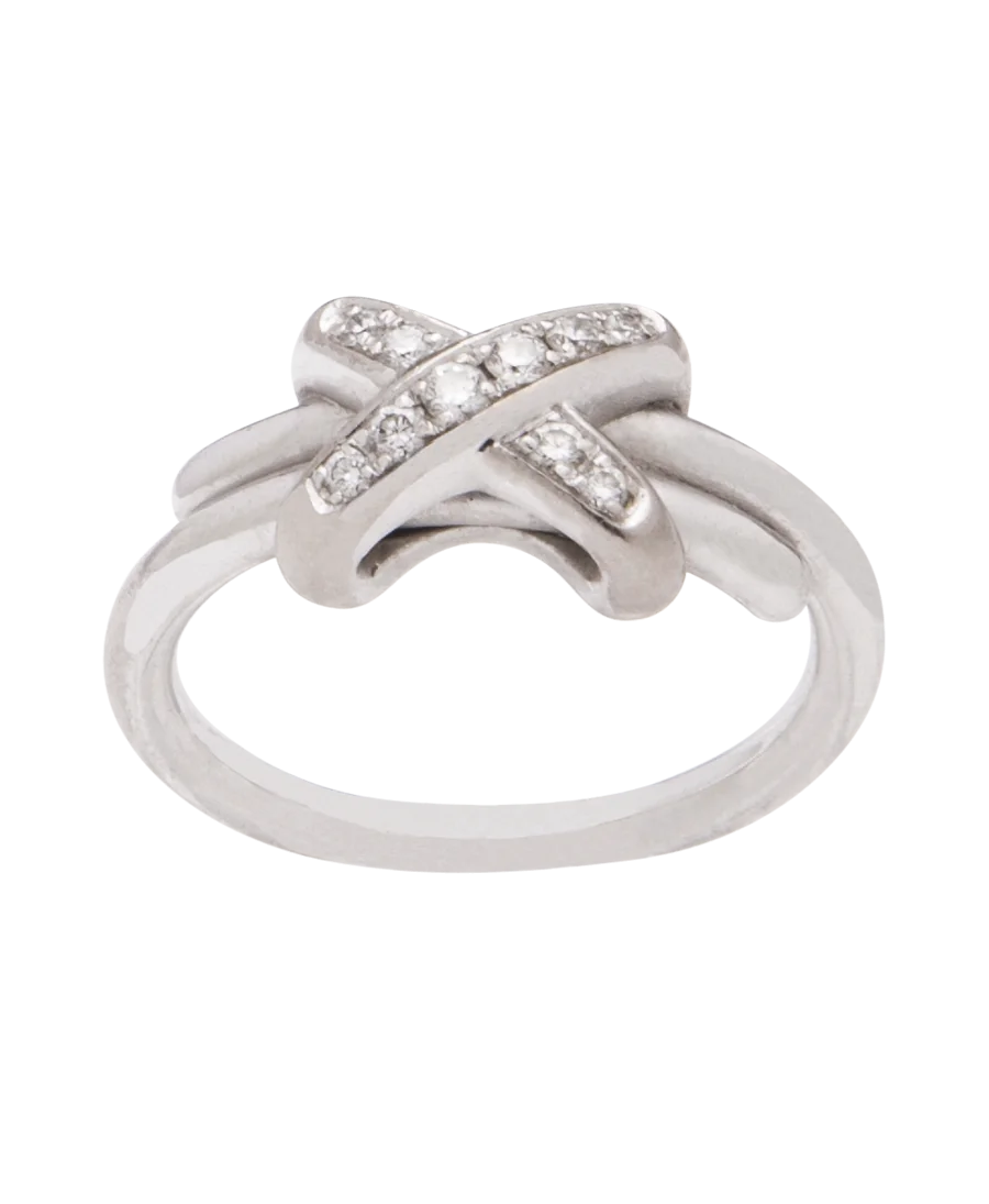 bague CHAUMET premiers liens grand modèle or blanc 18K et diamants chez VIRTU LUXURY bague CHAUMET premiers liens grand modèle or blanc 18K et diamants chez VIRTU LUXURY