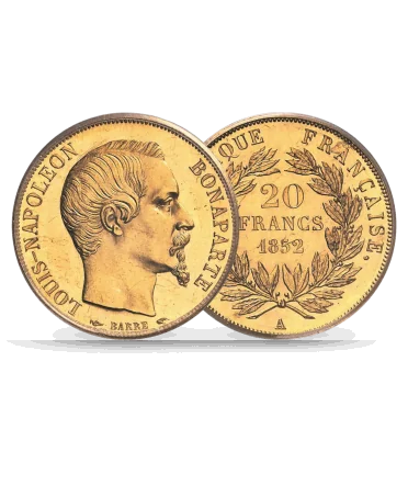 20 Gouden Frank Napoleon hoofd niet-gelauwerd