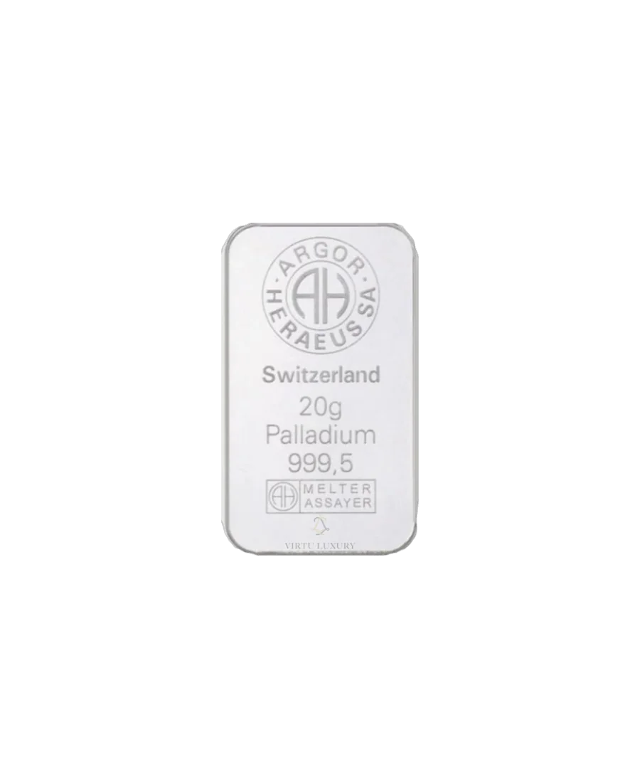 balk van 20 gram zuiver PALLADIUM 24K te koop bij VIRTU LUXURY balk van 20 gram zuiver PALLADIUM 24K te koop bij VIRTU LUXURY