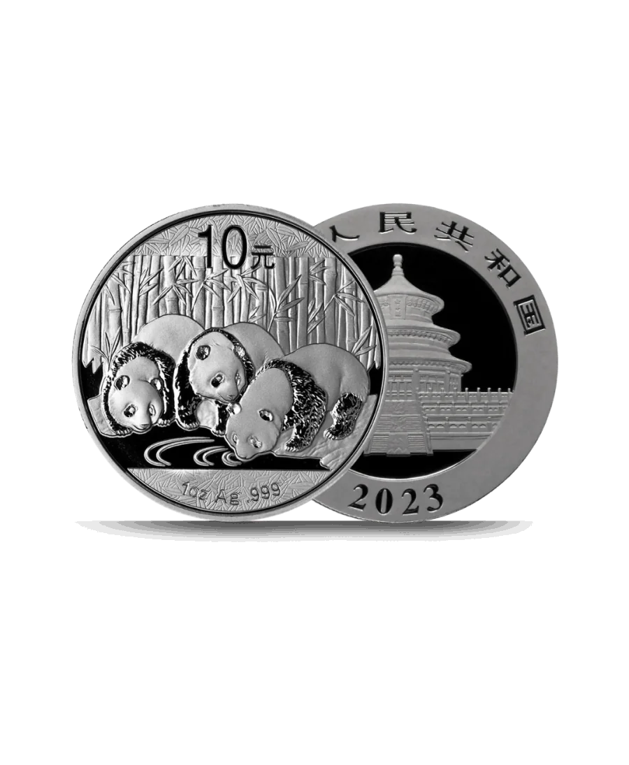 PANDA munt 1 Ounce Zilver beschikbaar bij VIRTU LUXURY