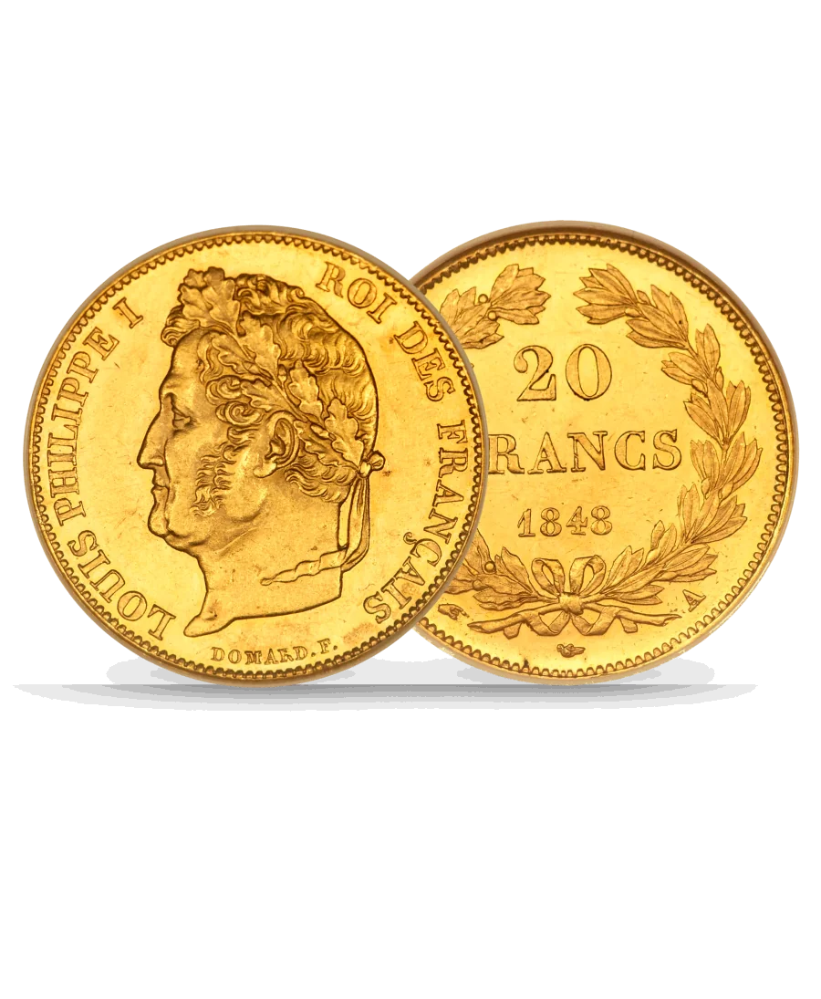 20 Gouden Frank Louis Philippe 1e munt verkrijgbaar bij VIRTU LUXURY