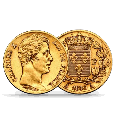 munt van 20 Frank Goud CHARLES X beschikbaar bij VIRTU LUXURY