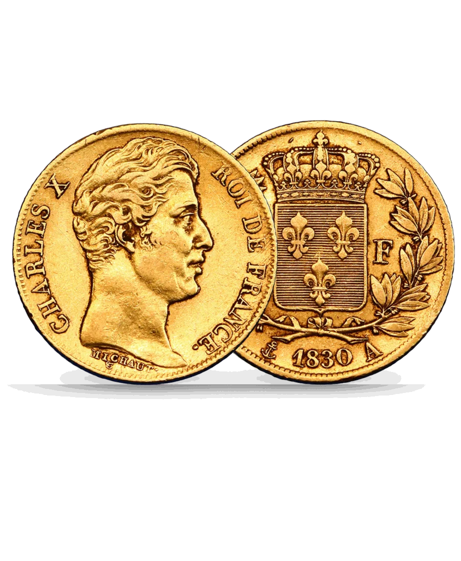munt van 20 Frank Goud CHARLES X beschikbaar bij VIRTU LUXURY